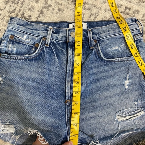AGOLDE Jaden Short in Surreal Distressed Denim Jean Shorts 27 100% Cotton - Picture 6 of 7
